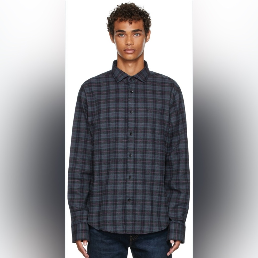 Rag & Bone Pursuit Rove Plaid Flannel Shirt Button Up Long Sleeve Cotton Mens XL